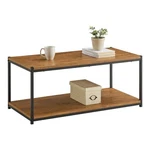 Eden Home Storage Shelf Wood Center Coffee Table With Metal Frame In Oak Brown. Fixed Price $120.80.