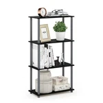 4 Tier Storage Shelf Toolless Open Shelves Black Furinno Turn-n Tube. Fixed Price $51.99.