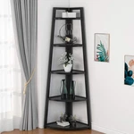Tribesigns 70" Tall 5-TIER Corner Shelf Modern Industrial Bookcase Black. Fixed Price $231.99.