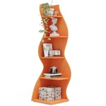 Tribesigns 5-TIER Corner Shelf Bookcase Orange. Fixed Price $179.99.
