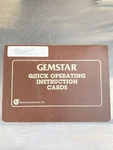 Lot 2 Gemstar Quick Operating Cards - Manual / Users Guide Instructions Book. Fixed Price $39.99.