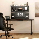 Eureka Ergonomic Pegboard With Dual Monitor Stand For Gaming Desk, Black (43X34). Fixed Price $147.99.