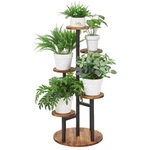 Vecelo 5 Tier Plant Stand Indoor Outdoor, Tall Metal Wood Flower Shelf For Mu.... Fixed Price $79.86.