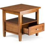 Simpli Home Warm Shaker Wood 20"WD Transitional End Table In Light Golden Brown. Fixed Price $183.37.