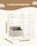 Vevor 2-TIER Stuffed Animal Storage Organizer 4 Cubbies W/ Metal Basket, White. Fixed Price $55.99.