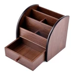 Siveit Wooden Desktop Organizer With Drawer, Multifunctional Office Supply St.... Fixed Price $23.79.