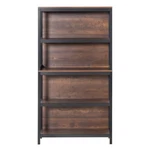 Freestanding Wood Bookcase Furniture With 4 Thick Shelves, & Anti-topple Design. Fixed Price $84.99.
