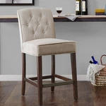 Madison Park Misha 19 1/2" Wide Tan Tufted Fabric Counter Stool. Fixed Price $212.91.