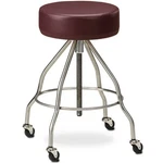 Clinton Upholstered Stainless Steel Stool. Fixed Price $502.08.