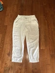 Chico's Woman's Off White Size 2 Hook/zip Slim Leg Chino Dress Mid Rise Pants. Fixed Price $18.00.