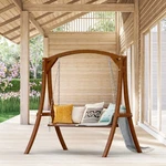 Patio Wooden Porch Swing Stand Easy Assembly 80 X 56 73 Pine Outdoor. Fixed Price $187.99.