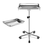 Yessources Mayo Stand Stainless Steel 2X Trays With Wheel Adjustable For Medical. Fixed Price $156.90.