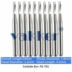 10-100PCS Fg 701 Dental Carbide Burs 19MM Tapered Fissure For High Speed. Fixed Price $89.99.
