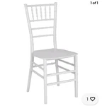 Flash Furniture Hercules White Resin Stacking Chiavari Chair. Fixed Price $53.40.