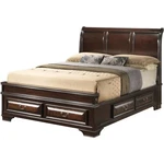Glory Furniture Lavita King Storage Bed W/wood Panel Headboard Cappuccino. Fixed Price $1056.99.