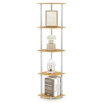 Furinno 5-TIER Corner Bookshelf, Open Storage Shelves For Home Office, Bedroom. Fixed Price $63.64.