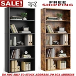 Bookshelf 5 Tier Storage Adjustable Bookcase Open Wood Magazine Organizer. Fixed Price $35.74.