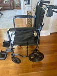 Nova 330B Lightweight Foldable Wheelchair (blue). Fixed Price $250.00.