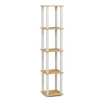 Furinno Turn-s-tube Wood 5-TIER Corner Rack Display Shelf Beech/natural. Fixed Price $51.85.