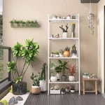 4-TIER Bookcase Bookshelf Leaning Wall Rack Ladder Storage Furniture White. Fixed Price $40.99.