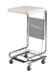 Drive Medical 13070 Chrome Steel Hamper Stand W/ Lid & Locking Casters. Fixed Price $77.40.