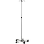 Lumex Deluxe Rolling Iv Pole With 4 Hooks Height-adjustable Stainless Steel.... Fixed Price $166.66.