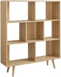Modway EEI-2529-OAK Transmit 7 Shelf Wood Grain Bookcase,. Fixed Price $241.67.