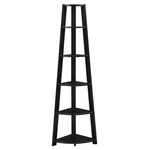 Convenience Concepts Newport Five-tier Corner Bookcase Black Wood Finish. Fixed Price $102.35.