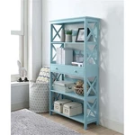 Convenience Concepts Oxford 5 Tier Wood Bookcase With Drawer In Sea Foam. Fixed Price $189.99.