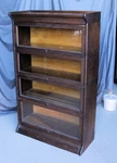 Quarter Sawn Oak Antique Four High Sectional Barrister Bookcase - Gunn Furniture. Fixed Price $1250.00.