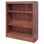 Bowery Hill Traditional 36" Tall 3-SHELF Wood Bookcase In Dry Oak. Fixed Price $196.64.