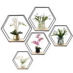 Wall Mounted Hexagonal Floating Shelves Black Set Of 5 Different Sizes, Mo.... Fixed Price $63.94.