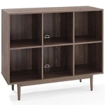 Crosley Furniture Liam 6 Cubby Wooden Record Storage Cube Bookcase In Walnut. Fixed Price $245.99.