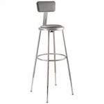 National Public Seating 6430HB Round Stool With Backrest, Height 31" 39"GRAY. Fixed Price $141.89.