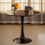 Mid-century Round Dining Table Modern Tulip 23.6" Walnut Coffee Steel Base. Fixed Price $89.99.