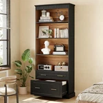 Little Tree 72" 5-TIER Black Bookcase With File Drawer. Fixed Price $170.99.