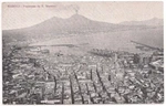 Naples Italy Postcard Birds-eye View San Martin Panoramic Mount/mt. Vesuvias. Fixed Price $5.95.