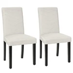 Vecelo Upholstered Dining Chairs Set Of 2, Fabric Wood Legs Beige. Fixed Price $84.97.