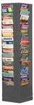 Durham 416-95, Gray 80 Pocket Rotary Literature Rack, 14.13"X14.13"X60.88". Fixed Price $649.65.
