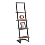 DESIGNS2GO Four-tier Ladder Bookshelf Black Metal And Cherry Wood Finish. Fixed Price $118.33.