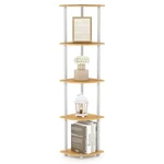 Furinno Turn-n-tube Corner Shelf, 5-TIER 1-PACK, Beech/white. Fixed Price $35.95.