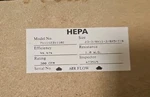 Whatman 711112311102 Hepa Air Filter 24X6X12IN 1100CFM. Fixed Price $125.00.