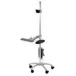 Global Industrial Mobile Standing Computer Workstation Aluminum. Fixed Price $481.92.