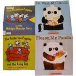 Young Readers Childrens Book Lot Patterson Puppies Please Mr. Panda Scholastic. Fixed Price $16.00.