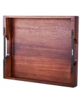 Vevor Serving Tray 17X12.2 Inch Acacia Food Table Laptop Desk Handles. Fixed Price $20.99.