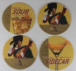 Dewar's Scotch Whiskey Set Of 4 Paper Board Coaster Bar Mancave Diameter. Fixed Price $7.87.