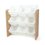 Toy Storage Organizer 3 Tier 9 Removable Bins Natural Wood White Humble Crew. Fixed Price $74.99.