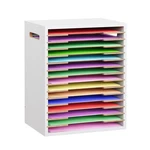 8.5X11 Scrapbook Paper Organizer Wood, 15 Tier Desk File With Handl.... Fixed Price $84.20.