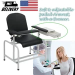 30" Phlebotomy Chair Blood Drawing Soft Adjustable Flip Armrests + Drawer. Fixed Price $282.10.