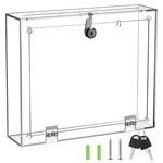 Acrylic Donation Box Lock Sign Holder Clear Wall Mounted 12X3X10 Inch. Fixed Price $55.21.